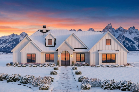 Exterior - Front Elevation 3 for Farmhouse House Plan #1096-129 - 4 bed, 3.5 bath