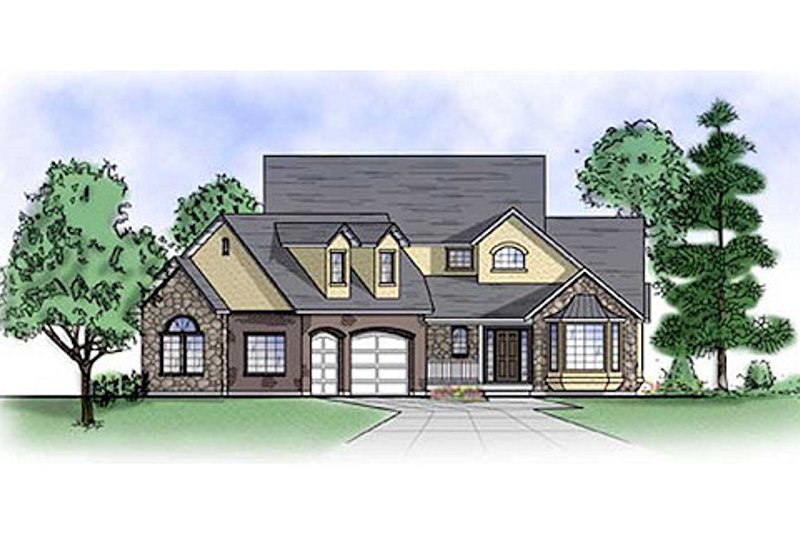 House Plan Design - Country Exterior - Front Elevation Plan #5-367