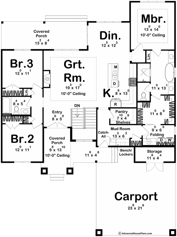 Dream House Plan - Modern Floor Plan - Main Floor Plan #455-507