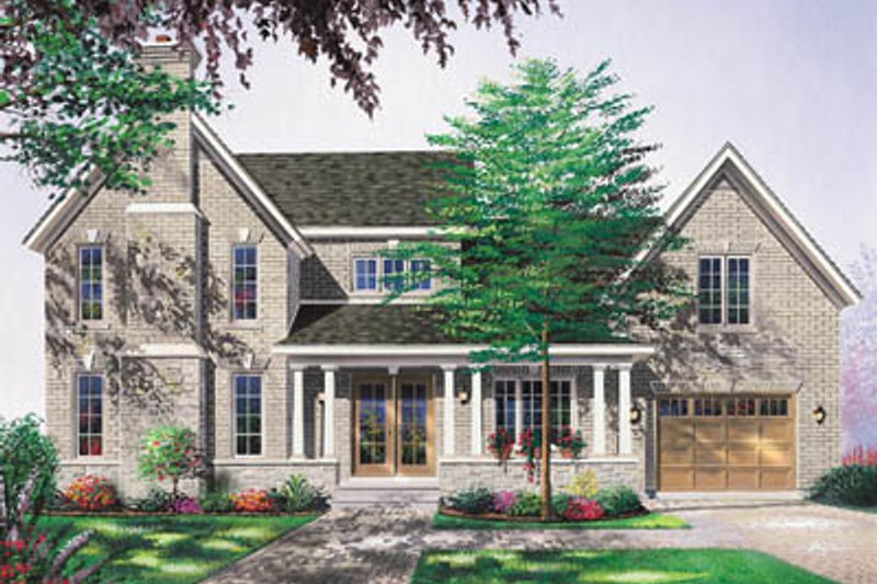 Architectural House Design - Traditional Exterior - Front Elevation Plan #23-2156