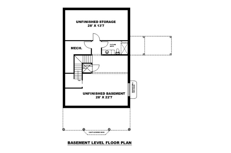 Home Plan - Floor Plan - Lower Floor for Log House Plan #117-1019 - 3 bed, 2.5 bath