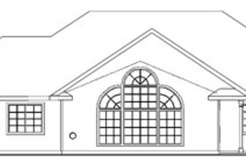 Architectural House Design - Exterior - Rear Elevation for Ranch House Plan #124-744 - 3 bed, 3.5 bath
