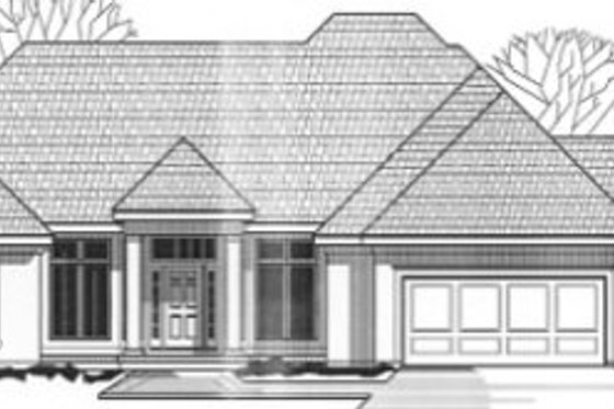 Exterior - Front Elevation for Traditional House Plan #67-787 - 4 bed, 4 bath