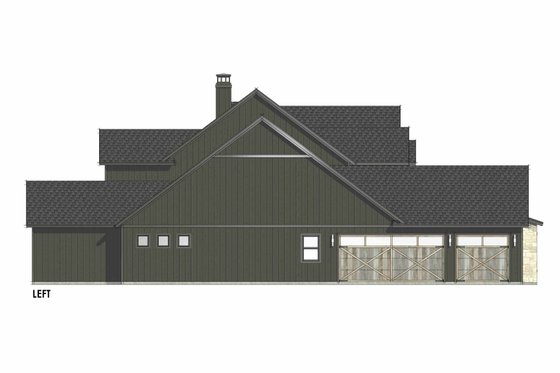 Exterior - Other Elevation 1 for Country House Plan #1096-17 - 4 bed, 4.5 bath