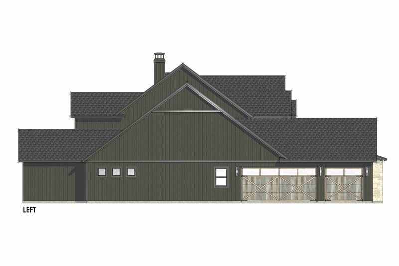 House Design - Exterior - Other Elevation 1 for Country House Plan #1096-17 - 4 bed, 4.5 bath
