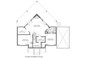 Floor Plan - Lower Floor for Cabin House Plan #138-349 - 3 bed, 2.5 bath