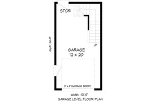 Floor Plan - Main Floor for Southern House Plan #932-1071, 0 bath