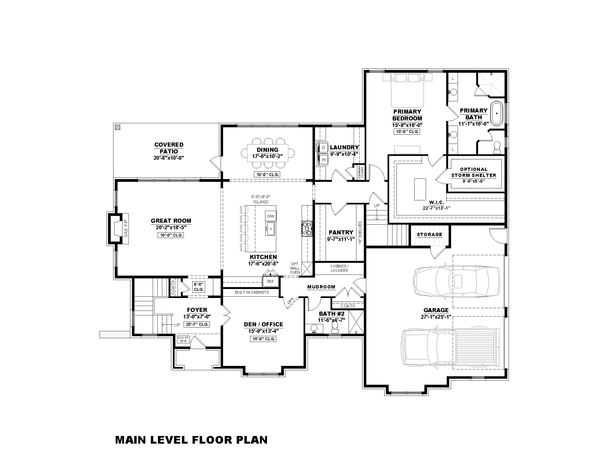 Dream House Plan - European Floor Plan - Main Floor Plan #1117-2