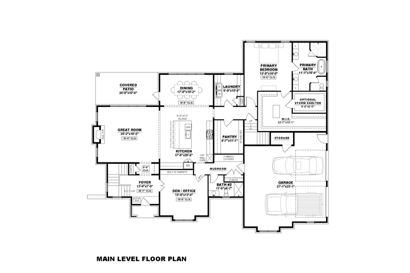 House Plan Design - Floor Plan - Main Floor for European House Plan #1117-2 - 4 bed, 4 bath