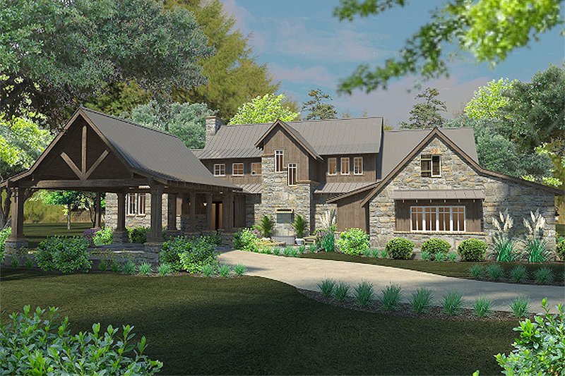 House Blueprint - Country style home, elevation