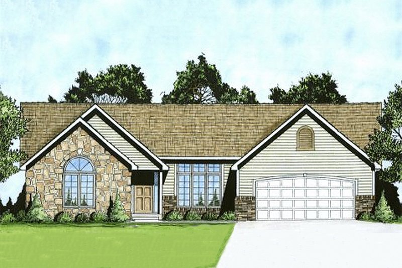 Home Plan - Ranch Exterior - Front Elevation Plan #58-181