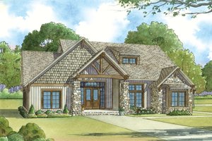 Exterior - Front Elevation 3 for Craftsman House Plan #923-20 - 5 bed, 3.5 bath