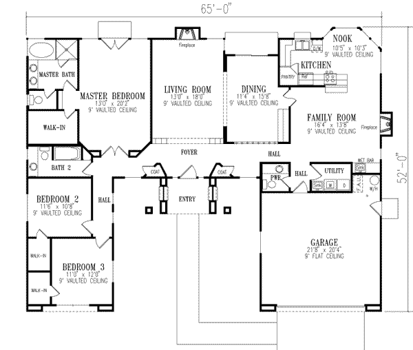 House Plan Design - Adobe / Southwestern Floor Plan - Main Floor Plan #1-459