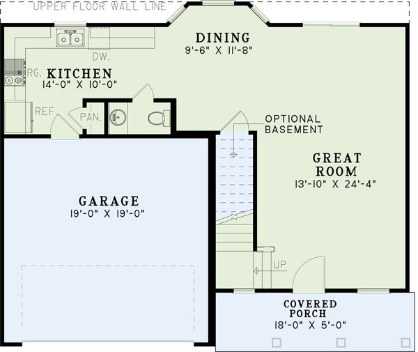 Home Plan - Traditional Floor Plan - Main Floor Plan #17-434