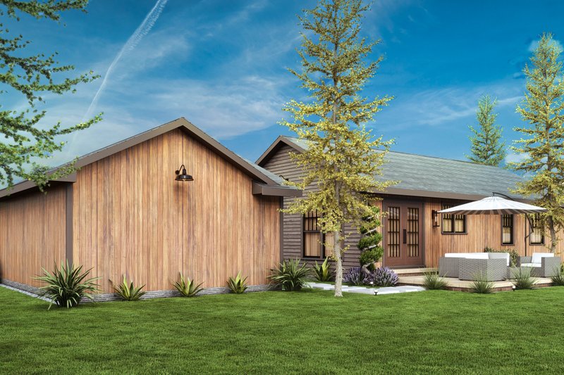 House Blueprint - Exterior - Rear Elevation for Cottage House Plan #54-684 - 2 bed, 2 bath