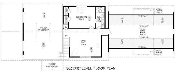 House Blueprint - Country Floor Plan - Upper Floor Plan #932-1387