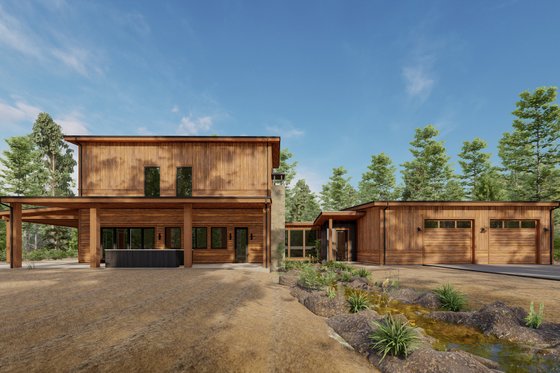 Exterior - Other Elevation 9 for Modern House Plan #1092-59 - 3 bed, 3.5 bath