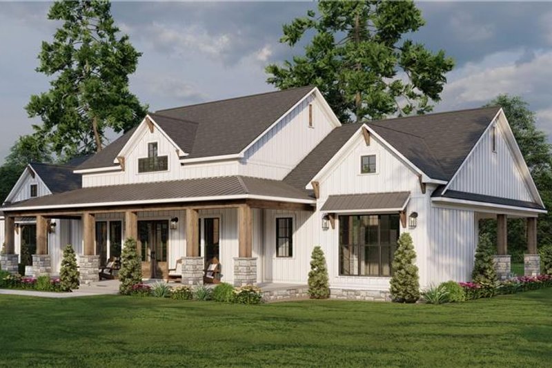 Home Plan - Exterior - Front Elevation 3 for Farmhouse House Plan #923-393 - 3 bed, 3.5 bath