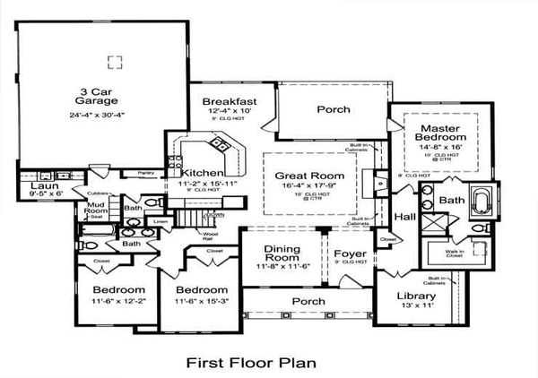Dream House Plan - Bungalow Floor Plan - Main Floor Plan #46-479