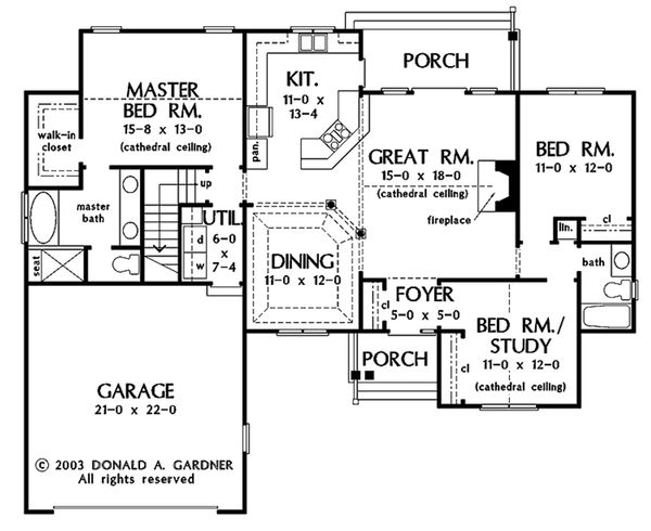 Home Plan - Traditional Floor Plan - Main Floor Plan #929-57