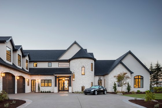 Exterior - Front Elevation 3 for European House Plan #48-689 - 4 bed, 4.5 bath