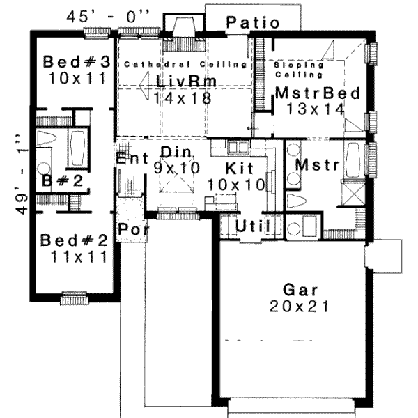Floor Plan - Main Floor Plan #310-126