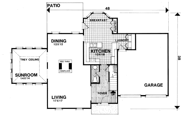 European Floor Plan - Main Floor Plan #56-179