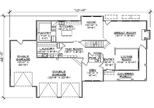 Country Floor Plan - Main Floor Plan #5-385