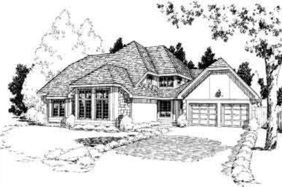 Exterior - Front Elevation for Traditional House Plan #312-234 - 3 bed, 2.5 bath