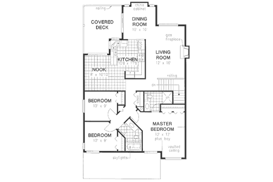 Floor Plan - Main Floor for Traditional House Plan #18-9307 - 3 bed, 2 bath