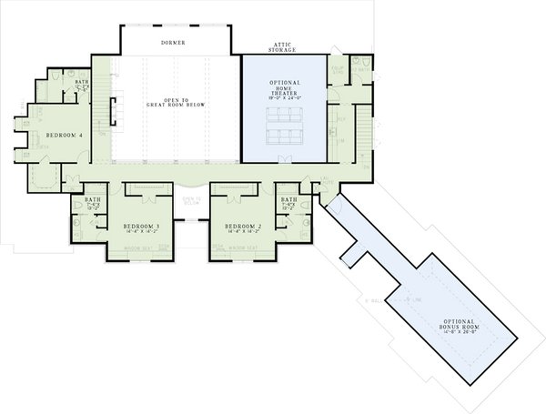 Home Plan - European Floor Plan - Upper Floor Plan #17-3339