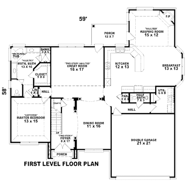 European Floor Plan - Main Floor Plan #81-13806