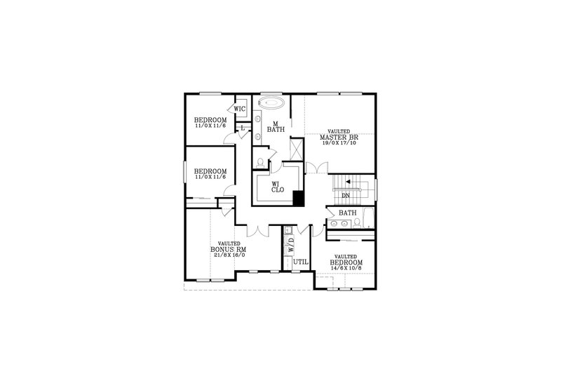 Architectural House Design - Floor Plan - Upper Floor for Prairie House Plan #53-758 - 6 bed, 2.5 bath