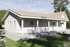Exterior - Front Elevation 3 for Farmhouse House Plan #1106-174 - 2 bed, 1 bath
