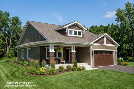 Exterior - Front Elevation 4 for Craftsman House Plan #51-1531 - 3 bed, 2 bath