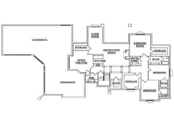 Home Plan - Colonial Floor Plan - Lower Floor Plan #5-320