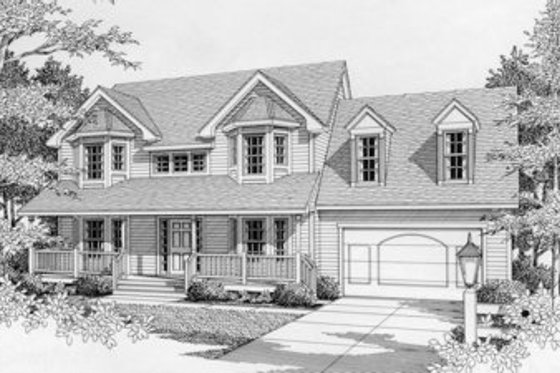Exterior - Front Elevation for Traditional House Plan #112-122 - 3 bed, 2.5 bath