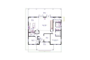 Floor Plan - Main Floor for Barndominium House Plan #1115-12 - 5 bed, 3 bath
