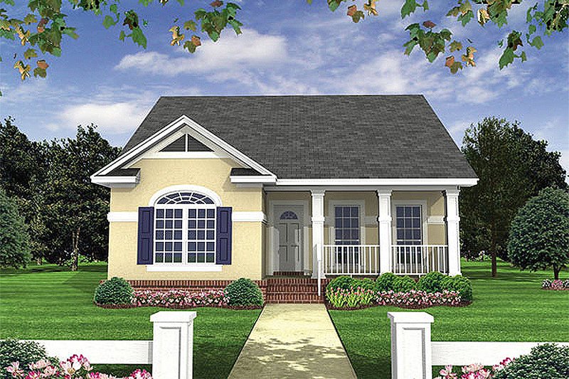 Cottage Style House Plan - 2 Beds 2 Baths 1100 Sq/Ft Plan #21-222