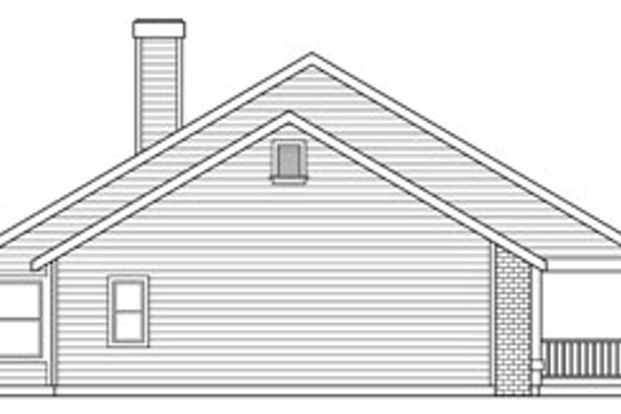 Exterior - Other Elevation for Ranch House Plan #124-273 - 3 bed, 2 bath