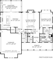 Floor Plan - Main Floor for Farmhouse House Plan #927-1019 - 4 bed, 2.5 bath