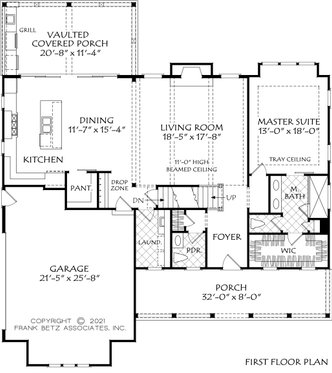 Floor Plan - Main Floor for Farmhouse House Plan #927-1019 - 4 bed, 2.5 bath