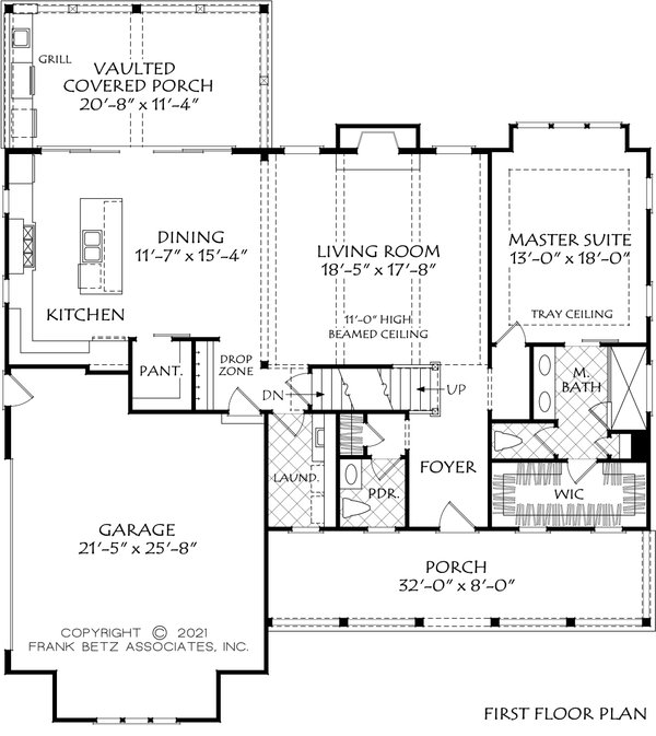 Architectural House Design - Farmhouse Floor Plan - Main Floor Plan #927-1019