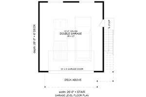 Floor Plan - Main Floor for Beach House Plan #932-1138 - 1 bed, 1 bath