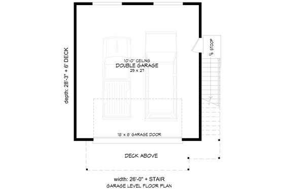 Floor Plan - Main Floor for Beach House Plan #932-1138 - 1 bed, 1 bath