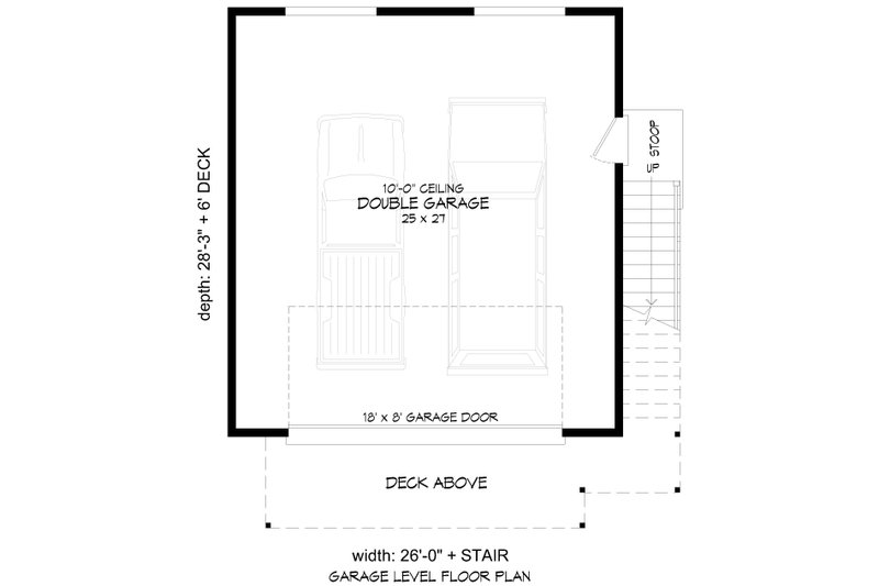 Architectural House Design - Floor Plan - Main Floor for Beach House Plan #932-1138 - 1 bed, 1 bath