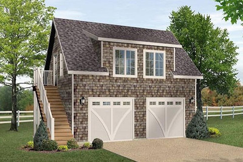 Craftsman Style House Plan - 1 Beds 1 Baths 533 Sq/Ft Plan #22-542