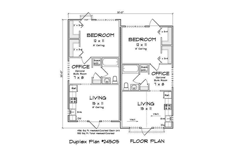 Home Plan - Floor Plan - Main Floor 1 for Cottage House Plan #513-2298 - 1 bed, 1 bath