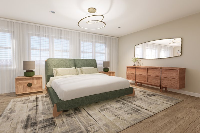 House Blueprint - Interior - Master Bedroom for Traditional House Plan #1060-174 - 3 bed, 2 bath
