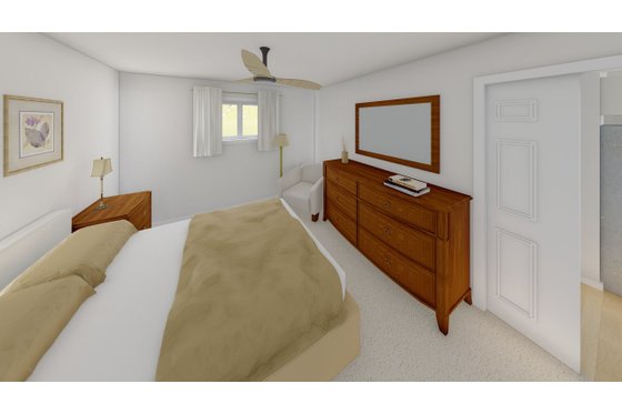 Interior - Bedroom 2 for Cabin House Plan #126-243 - 2 bed, 2 bath